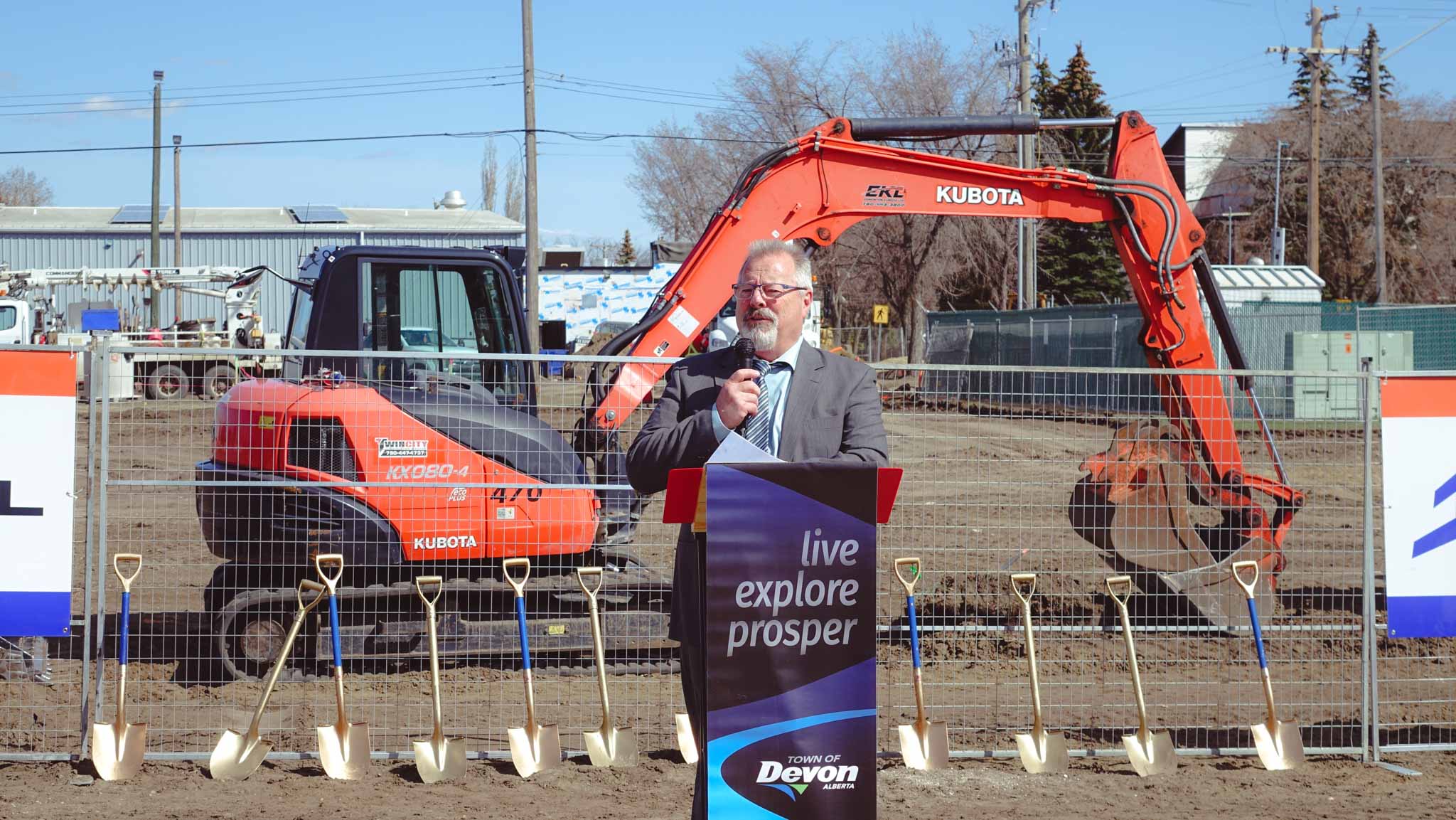 Speach at Devon Arena groundbreaking ceremony.